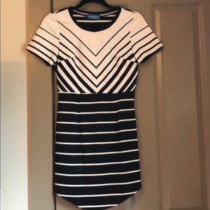 Willy jays black and white bodycon dress